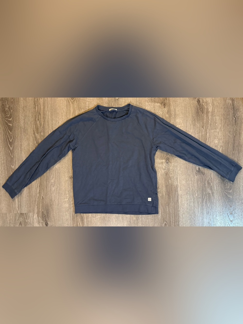 Marine Layer Mens blue Crew Neck Long Sleeve Pullover T Shirt